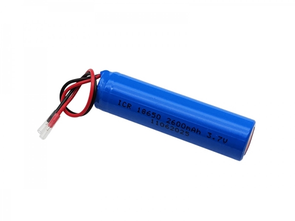 3.7V 2600mAh cylindrical lithium battery-2pin
